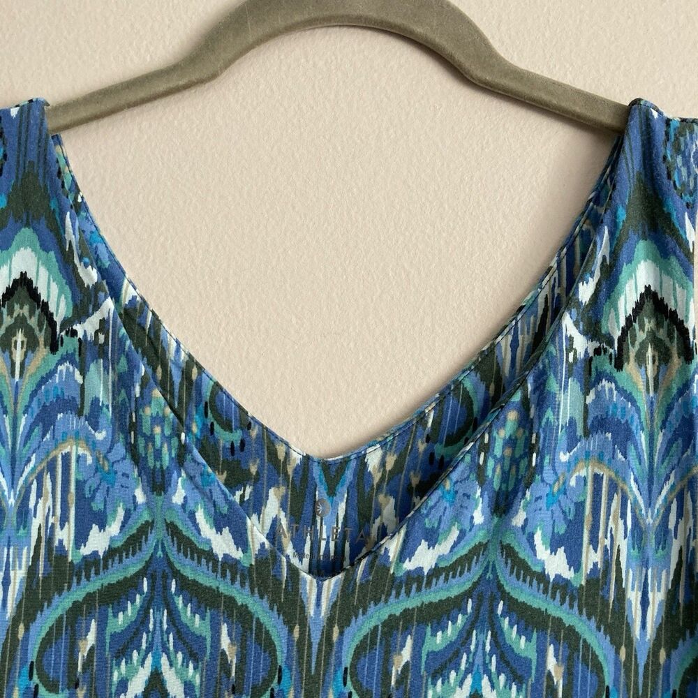 Athleta Dress Womens Blue Green Sleeveless Stretch Pullover Short Size Medium - Picture 2 of 10